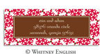Whitney English Address Labels - Lattice Snowflake Red (Holiday) (615201)